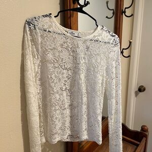 womens lace hollister long sleeve shirt medium